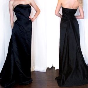 David’s bridal black satin dress